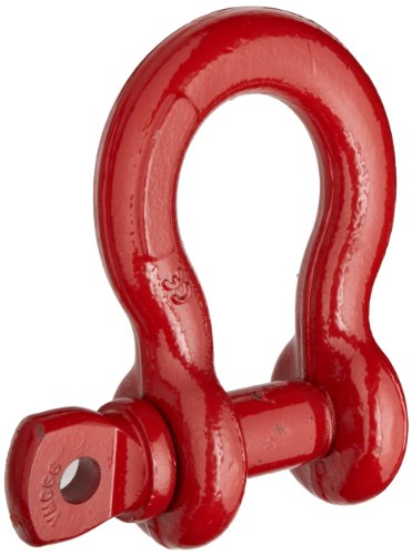 Product Cover Crosby 1018525 Carbon Steel S-209 Screw Pin Anchor Shackle, Self-Colored, 6-1/2 Ton Working Load Limit, 7/8