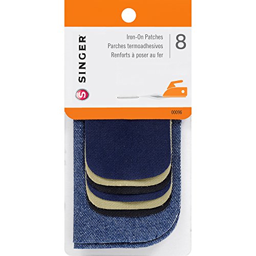 Product Cover SINGER 00096 Iron-On Patches Combo, Repair Kit for Jeans and Pants, 8-Count