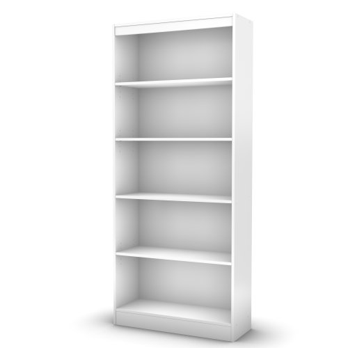 Product Cover South Shore 5-Shelf Storage Bookcase, Pure White
