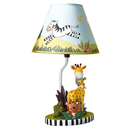 Product Cover Fantasy Fields - Sunny Safari Animals Thematic Kids Table Lamp | Imagination Inspiring Hand Painted Details   Non-Toxic, Lead Free Water-based Paint