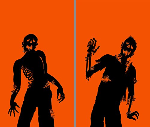 Product Cover Window Poster Halloween Ghoulies Silhouettes by WOWindows USA-made Decoration Includes 2 Reusable 34.5