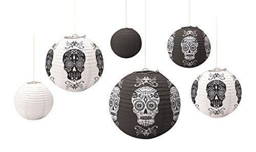 Product Cover Black and White Skeleton Lanterns | Halloween Decoration