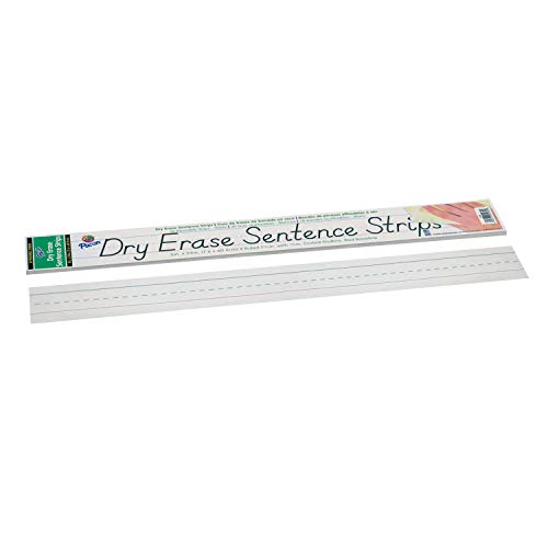 Product Cover Pacon Dry Erase Sentence Strips, 3 x 24 Inches, White, Pack of 30