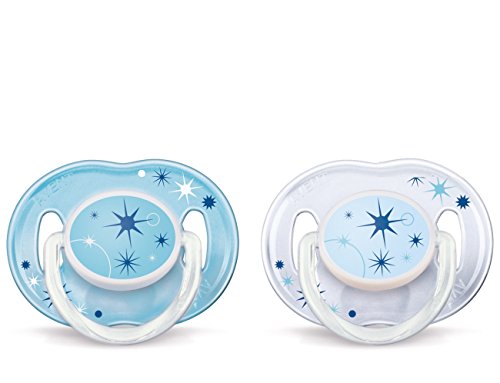 Product Cover Philips AVENT BPA Free Nighttime Infant Pacifier, 0-6 Months, Colors May Vary, 2-Count