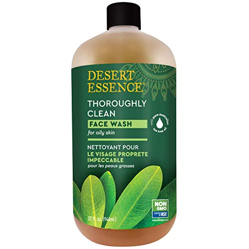 Product Cover Desert Essence Thoroughly Clean Face Wash - Original - 32 Fl Oz -Tea Tree Oil -For Soft Radiant Skin - Gentle Cleanser - Extracts Of Goldenseal, Awapuhi, & Chamomile Essential Oils