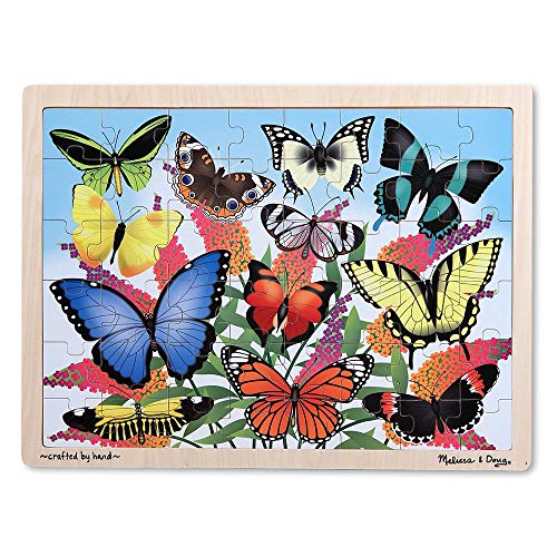 Product Cover Melissa & Doug Butterfly Garden Wooden Jigsaw Puzzle With Storage Tray (48 pcs)