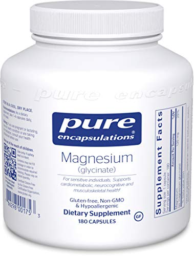 Product Cover Pure Encapsulations - Magnesium (Glycinate) - Supports Enzymatic and Physiological Functions* - 180 Capsules