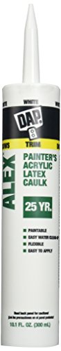 Product Cover Dap 18670 Alex White Painter's Acrylic Latex Caulk and Silicone Sealant, Case of 12-10.1-Ounce Cartridges