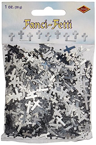 Product Cover Fanci-Fetti Crosses (silver) Party Accessory  (1 count) (1 Oz/Pkg)