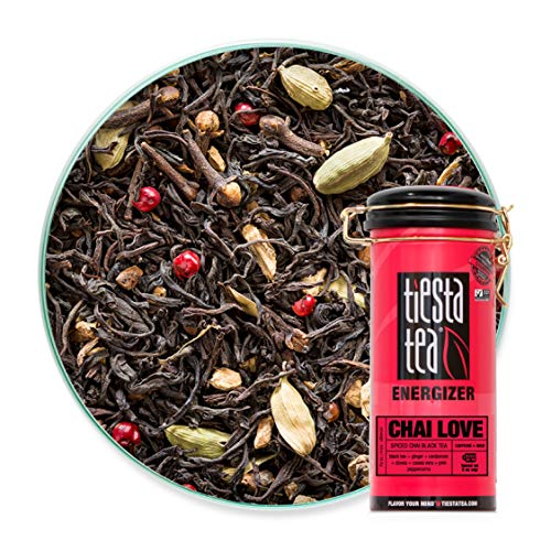 Product Cover Tiesta Tea | Chai Love, Loose Leaf Spiced Masala Chai Black Tea | All Natural, High Caffeine, No Added Sugar, Energize | Cardamom and Ginger | Chai Tea Latte | 4oz Tea Tin - 50 Cups | Spiced Chai Tea