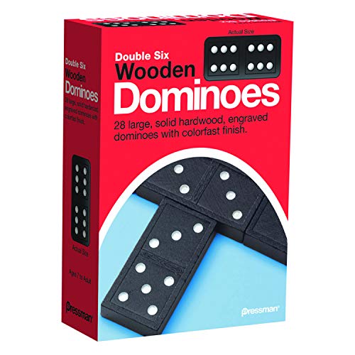 Product Cover Pressman Toy Double Six Wooden Dominoes, 28 Pieces