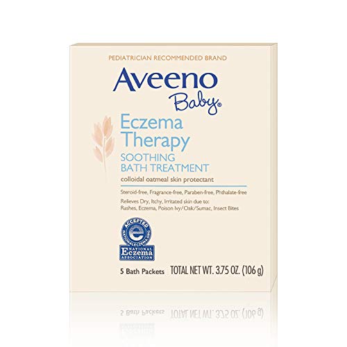 Product Cover Aveeno Baby Eczema Therapy Soothing Bath Treatment with Soothing Natural Colloidal Oatmeal, 5 ct. (Pack of 2)
