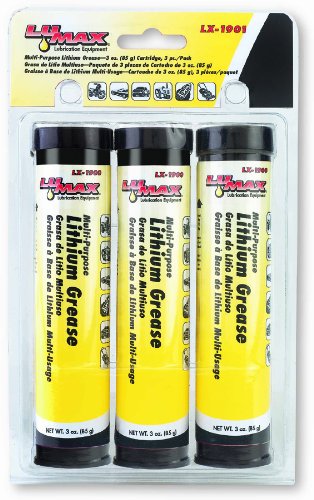 Product Cover Lumax Amber LX-1901 Multi-Purpose Cartridge - oz. Pack of 3. Heavy-Duty, Lithium-Base Grease is Ideal for Most Agricultural, Automotive and Industrial Applications
