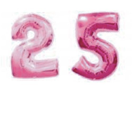 Product Cover Grabo Giant 25th Pink Number Balloons