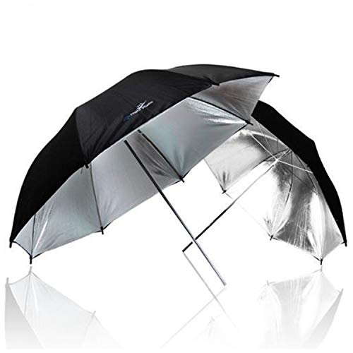 Product Cover LimoStudio 2 x 33 Double Layer Black/Silver Photo Studio Reflector Umbrella, AGG127