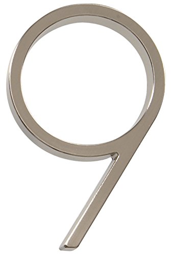 Product Cover Distinctions by Hillman 843219 5-Inch Floating Mount House Brushed Nickel, Number 9