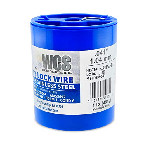Product Cover Wire and Cable Specialties MC0410-1#D Safety Lockwire MS20995C41 .041 in (1.04 mm), 1 lb (0.45 kg) Disp, appx 221 ft (30 m)