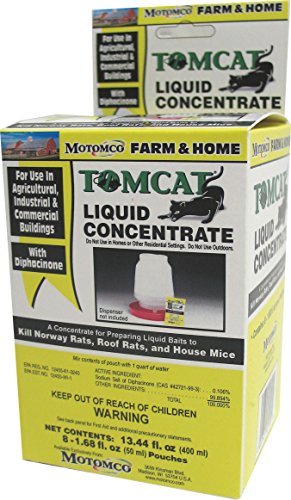 Product Cover MOTOMCO Tomcat Mouse and Rat Liquid Concentrated Bait, 1.68-Ounce, (8 Pack)