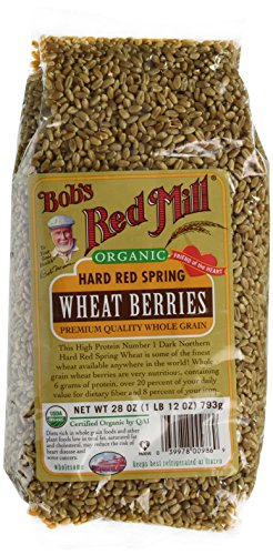 Product Cover Bob's Red Mill Organic Hard White Wheat Berries 28 Oz - (Pack Of 4)