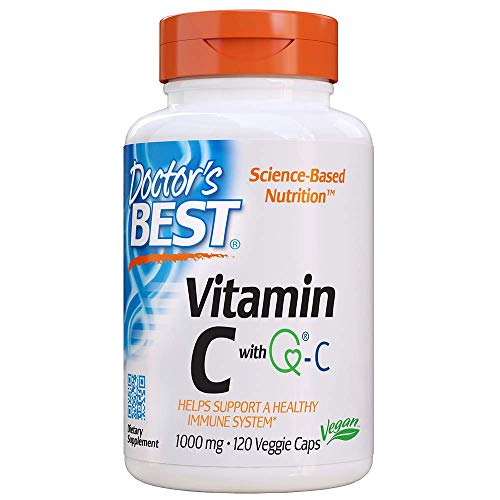 Product Cover Doctor's Best Vitamin C with Quali-C 1000 mg, Non-GMO, Vegan, Gluten Free, Soy Free, Sourced from Scotland, 120 Veggie Caps