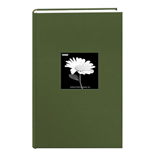 Product Cover Fabric Frame Cover Photo Album 300 Pockets Hold 4x6 Photos, Herbal Green