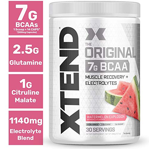 Product Cover XTEND Original BCAA Powder Watermelon Explosion | Sugar Free Post Workout Muscle Recovery Drink with Amino Acids | 7g BCAAs for Men & Women| 30 Servings