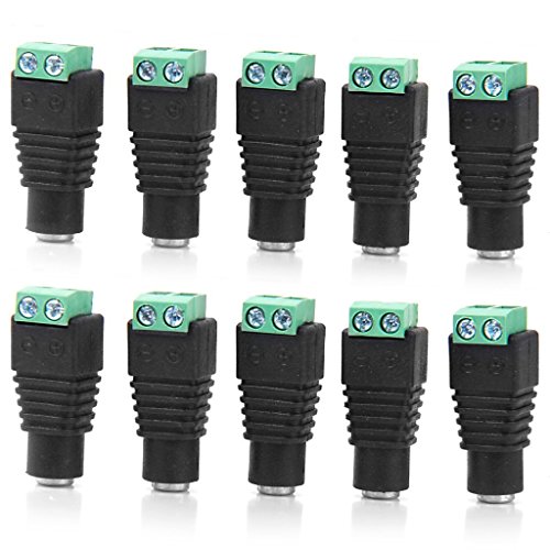 Product Cover Uxcell BWDYM DC Power Cable Female Connector Plug (Pack of 10)