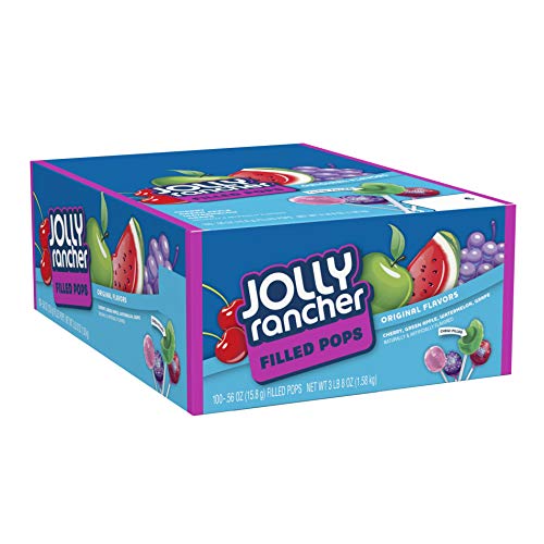 Product Cover JOLLY RANCHER Filled Candy Lollipops, Assorted Flavors, 100 Count