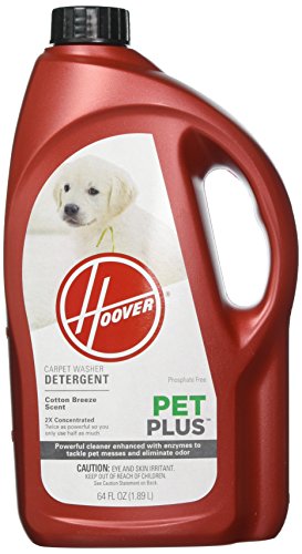 Product Cover Hoover PETPLUS Concentrated Formula, 64oz Pet Stain and Odor Remover, AH30320, 64 oz, Red