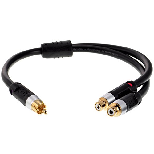 Product Cover Mediabridge Ultra Series RCA Y-Adapter (12 Inches) - 1-Male to 2-Female for Digital Audio or Subwoofer - (Part# CYA-1M2F-P)