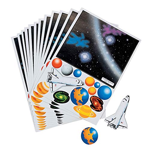 Product Cover Fun Express Make Your Own Solar System Sticker (1 Dozen)