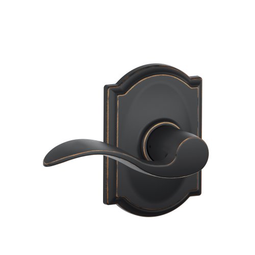 Product Cover Schlage F10 Acc 716 CAM Camelot Collection Accent Passage Lever, Aged Bronze