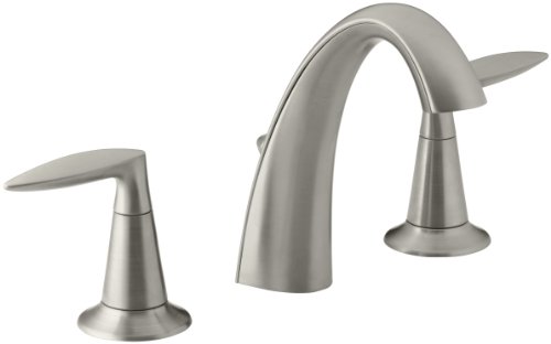 Product Cover KOHLER Alteo K-45102-4-BN 2-Handle Widespread Bathroom Faucet with Metal Drain Assembly in Brushed Nickel