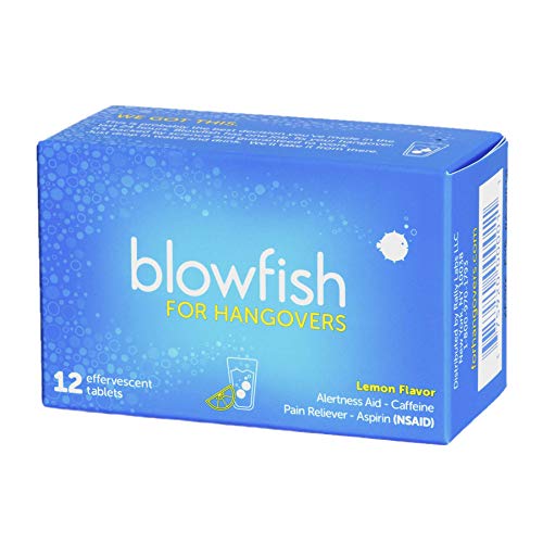 Product Cover Blowfish for Hangovers - Best Hangover Remedy - FDA-Recognized Formulation - Guaranteed to Relieve Hangover Symptoms Fast (12 Tablets)