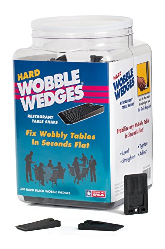 Product Cover Wobble Wedges Stackable Interlocking Multi-Purpose Leveling Shims - Hard Black Plastic - 300 ea - Level Furniture, Restaurant Tables, Appliances, Plumbing Fixtures, Tables, Fountains, and more