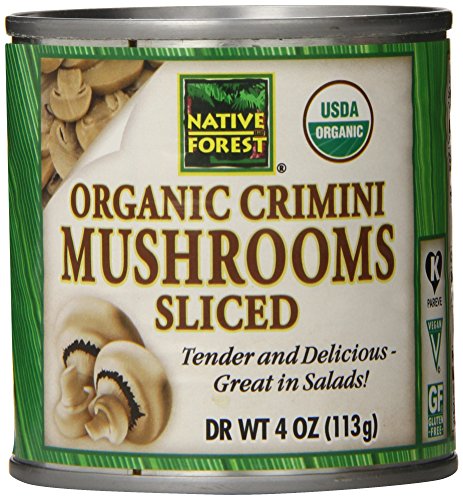 Product Cover Native Forest Organic Sliced Crimini Mushrooms, 4 Ounce Cans (Pack of 12)