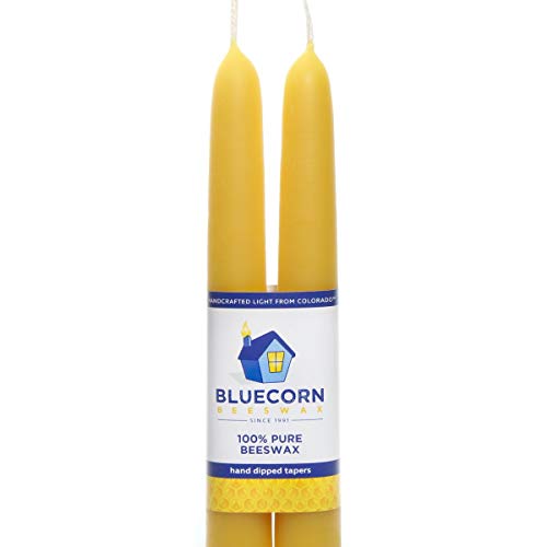 Product Cover Bluecorn Beeswax 100% Pure Beeswax Tapers (2 Tapers) (Raw, 10