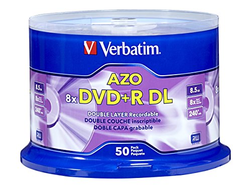 Product Cover Verbatim DVD+R DL 8.5GB 8X with Branded Surface - 50pk Spindle
