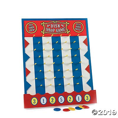 Product Cover Disk Drop Carnival Game (Wood) Includes 6 Disks