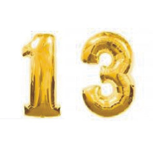 Product Cover Grabo Giant 13th Gold Number Balloons