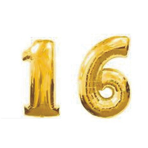 Product Cover Grabo Giant 16th Gold Number Balloons