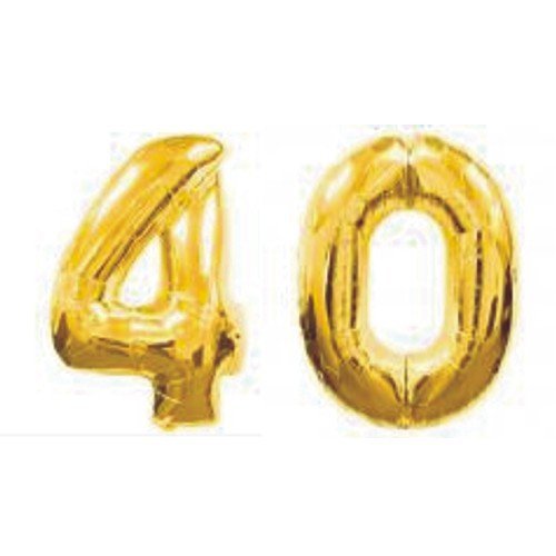 Product Cover Grabo Giant 40th Gold Number Balloons
