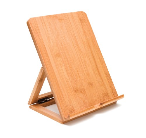 Product Cover Lipper International 1886 Bamboo Wood Folding Stand for iPad, Samsung, Nexus, Nintendo Switch, and Other Tablets