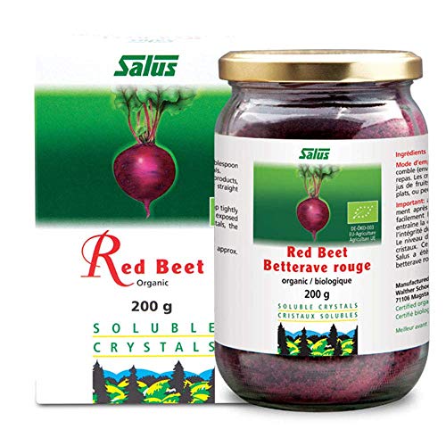 Product Cover Organic Red Beet Root Powder Soluble Crystals 7 Ounce - Concentrated Circulation Superfood - Nitric Oxide Nitrate Supplement - Non GMO by Salus