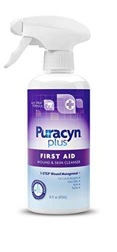 Product Cover Puracyn Plus Wound and Skin Cleanser - Wound Care Spray for cuts, scrapes, minor sores, minor burns, and other skin irritations - 16-ounce