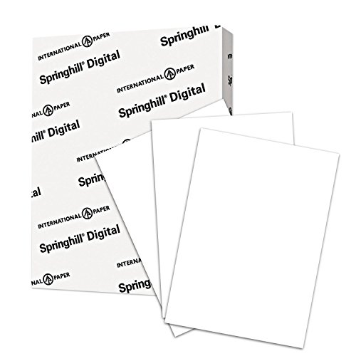 Product Cover Springhill Cardstock Paper, White Paper, 67lb, 147gsm, 8.5 x 11, 92 Bright, 1 Ream / 250 Sheets - Vellum Card Stock, Thick Paper (016000R)