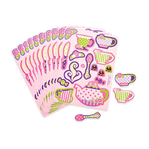Product Cover Fun Express Girly Tea Party Sticker Sheets (2 Dozen) Toy