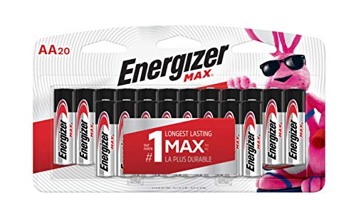 Product Cover Energizer AA Batteries (20 Count), Double A Max Alkaline Battery