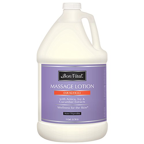 Product Cover Bon Vital' Original Massage Lotion for a Versatile Massage Foundation to Relax Sore Muscles & Repair Dry Skin, Lightweight, Non-Greasy Formula to Moisturize and Repair Dry Skin, 1 Gallon Bottle