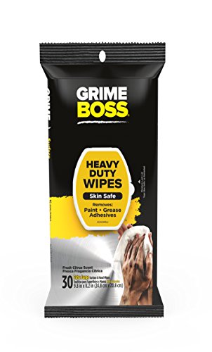 Product Cover Grime Boss Heavy Duty Wipes Hands, Equipment, Garden, Auto, Camping, 30 Count